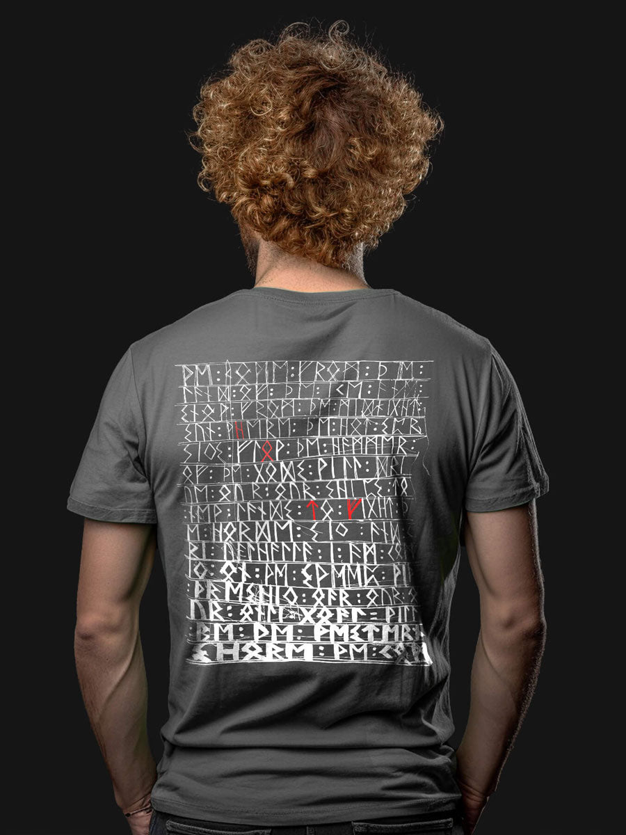 Settlers Song Back Print Grey Tee - Norse Inspired by Hall of the Fallen