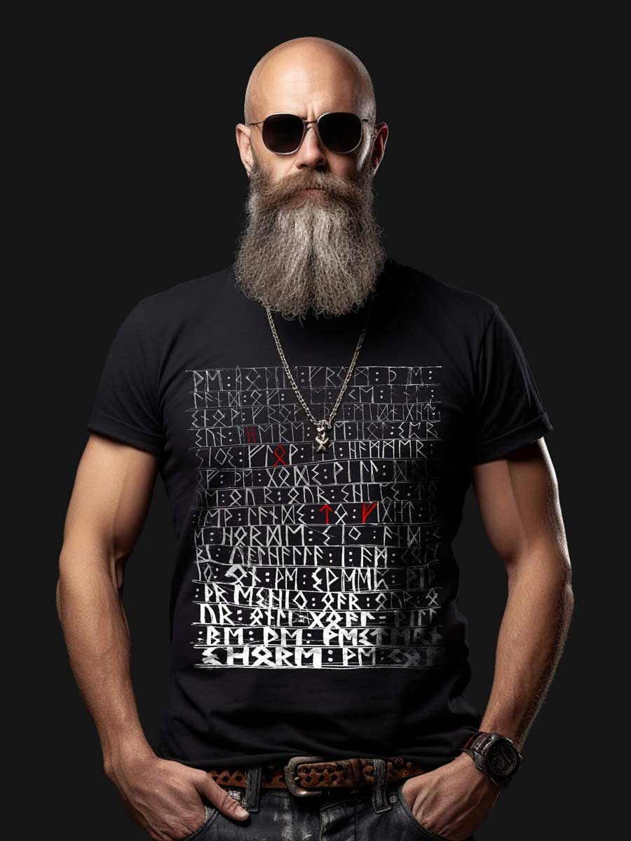 Settlers Song Front Print in Black - Norse Inspired Clothing by Hall of the Fallen