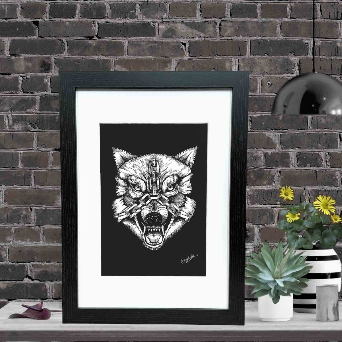 Fenrir Breaker of Chains A5 Print - Norse Inspired by Hall of the Fallen